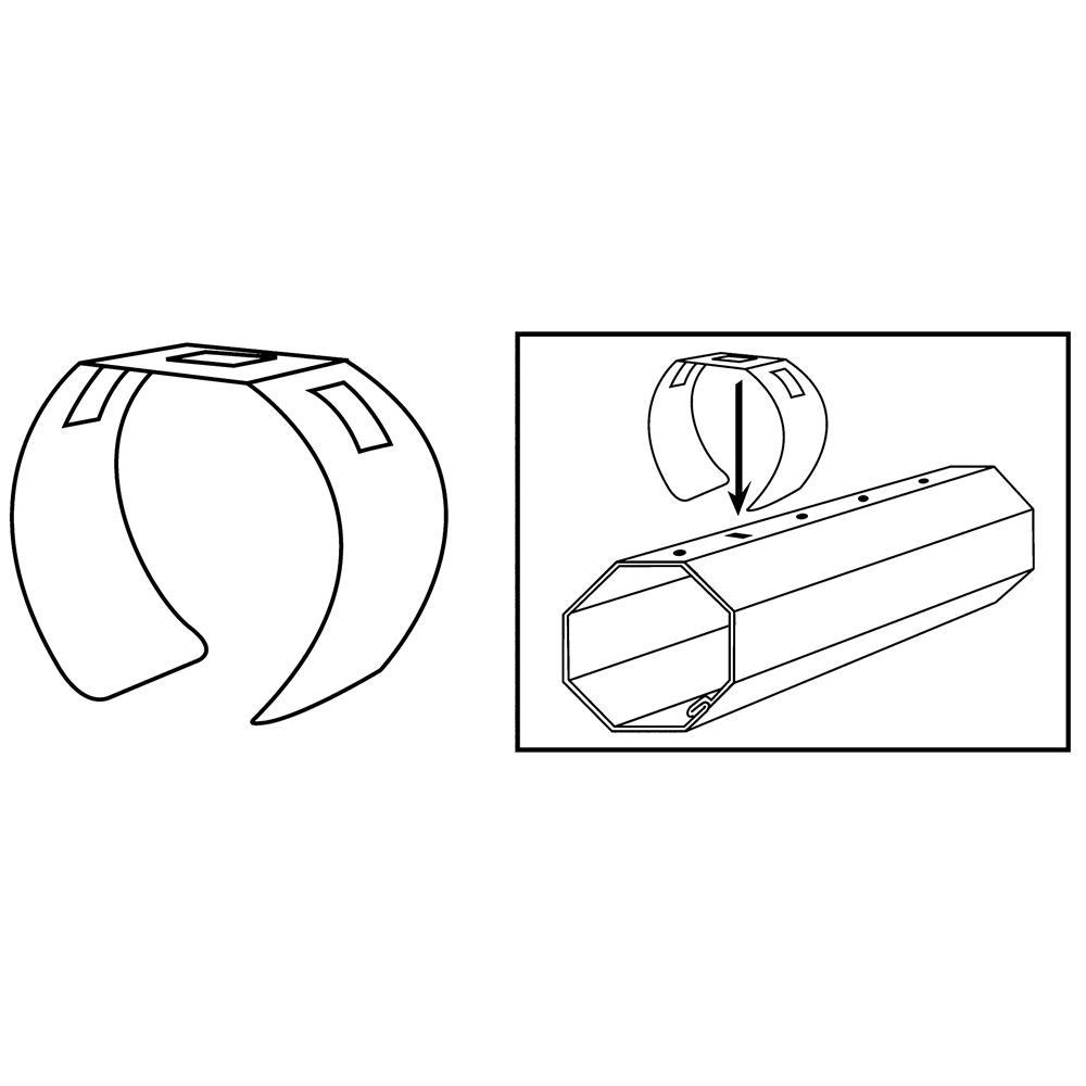 RADEMACHER RolloTube Einhängeklammern 3er Set für SW40 – 3352