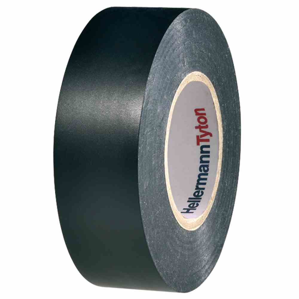 HELLERMANN TYTON Isolierband, Polyvinylchlorid (PVC), 25mm, 25m, schwarz, -10-90°C, 0,15mm, Selbstverlöschend – HTAPE-FLEX15-25x25 PVC BK