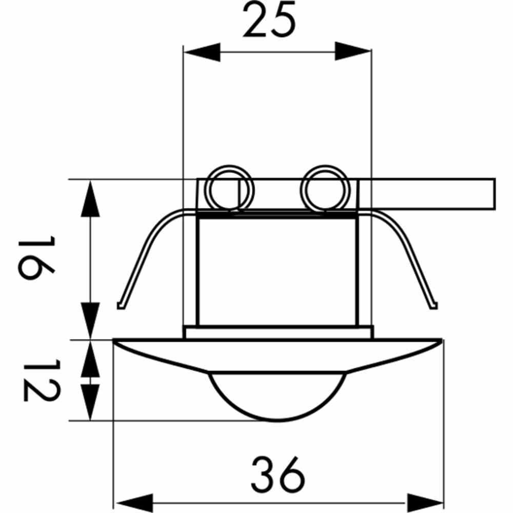 B.E.G. Präsenzmelder, 360°, Einbau, weiß, glänzend, IP20, fernbedienbar, 2300W – PD9-M-1C-SDB-IP65-DE