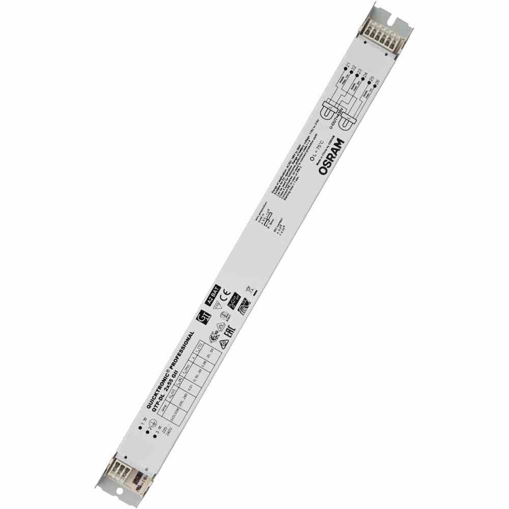 OSRAM QTP-DL 2X55 GII Vorschaltgerät, 2x55W, elektronisch, TC-L, ohne Dimmung, 360x30mm – QTP-DL 2X55/220-240GII UNV1