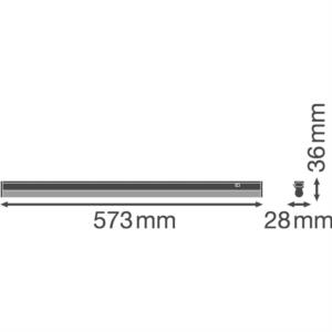 LEDVANCE LINEAR COMPACT LED-Lichtleiste, 8W, 1LED, 3000K, 800lm, Konverter, IP20, mit Schalter –