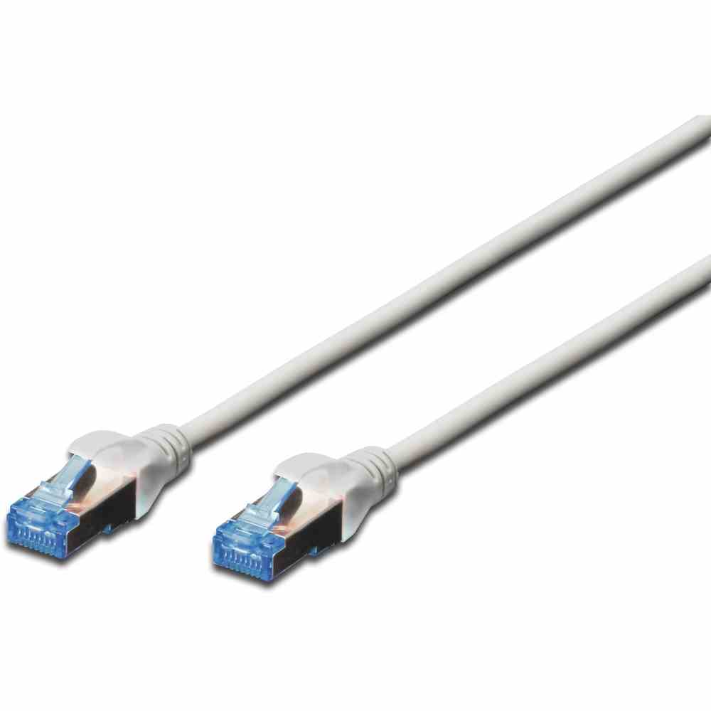 DIGITUS CAT 5e SF-UTP Patchkabel, PVC AWG 26/7, Länge 10 m, Farbe Grau – DK-1532-100
