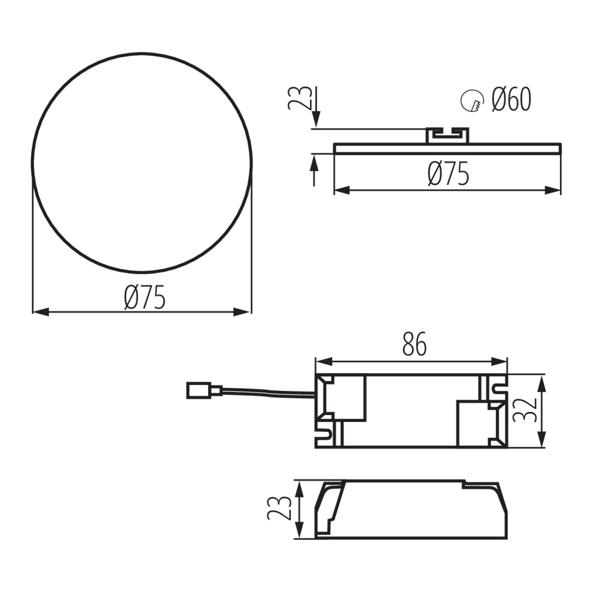 Kanlux AREL LED DO 6W-WW