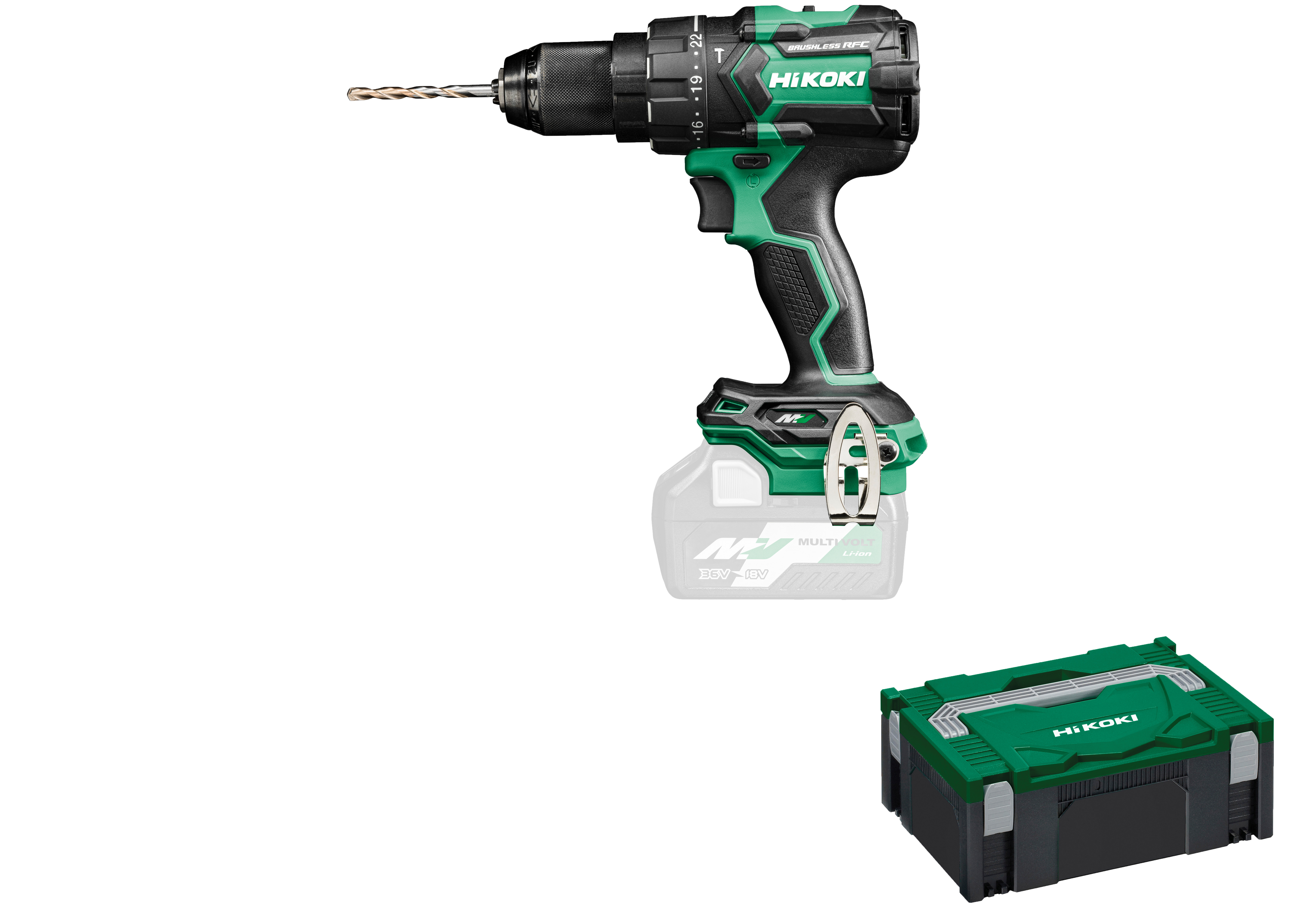 HiKOKI DV36DC(Basic) (HSC II) Akku Schlagbohrschrauber 100/155 Nm 13mm