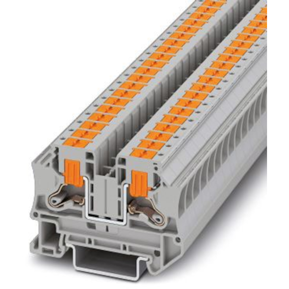PHOENIX Reihenklemme, 0,5-10mm², 1Etage, 2kl, grau, 41A, Hutschiene TH35 – PTV 6