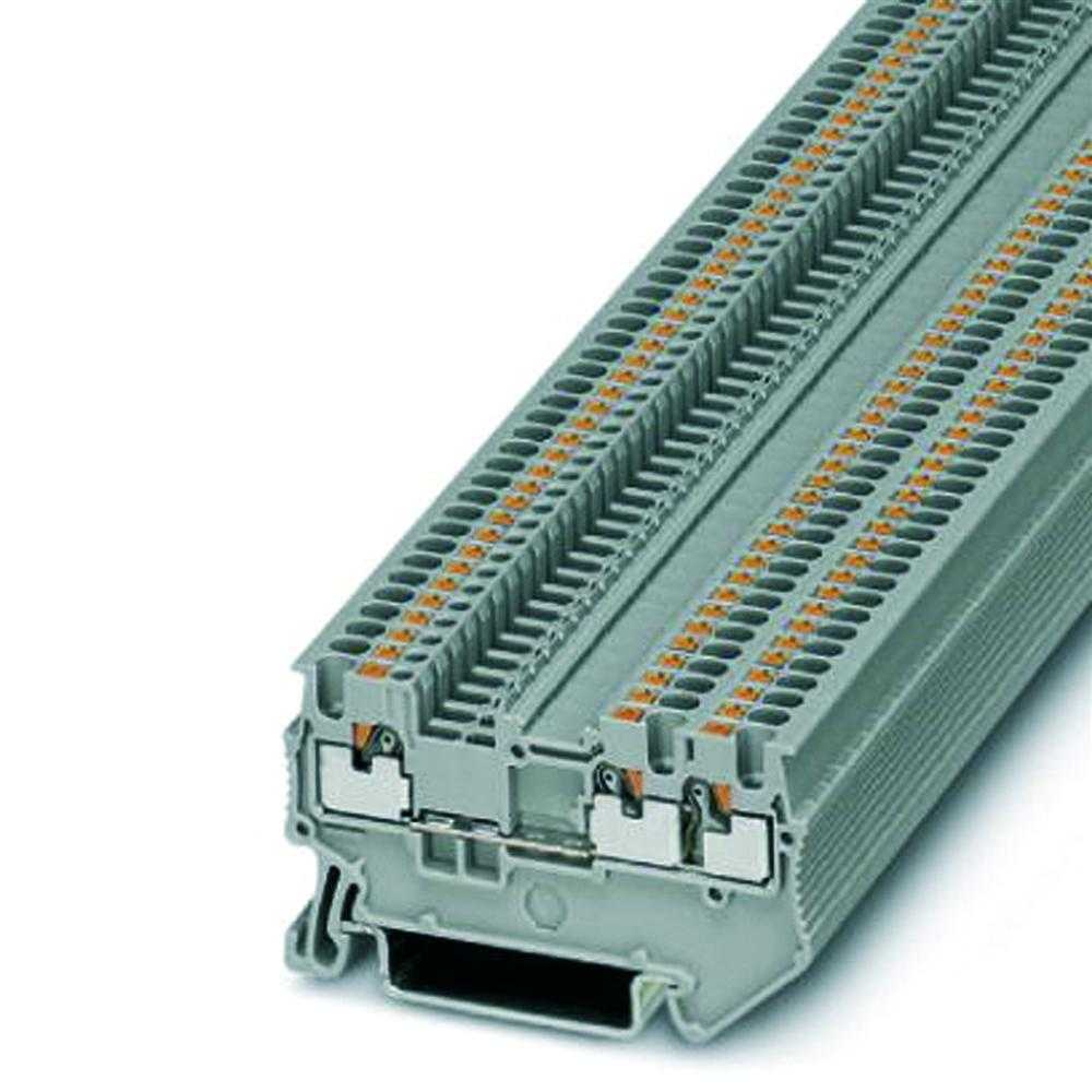 PHOENIX Reihenklemme, 0,14-1,5mm², 1Etage, grau, 17,5A, Hutschiene 35mm – PT 1,5/S-TWIN