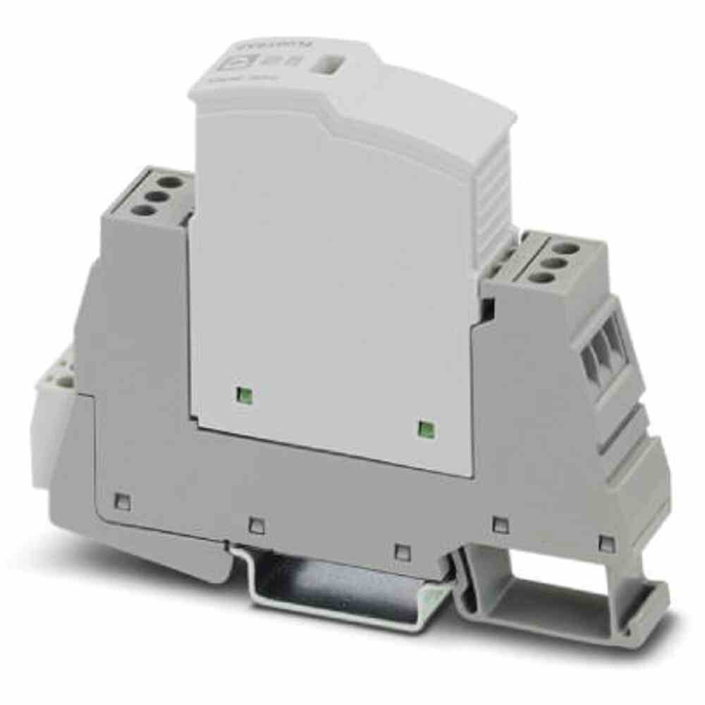 PHOENIX Überspannungsschutz, 240VAC, 1,25kV, mit Fernmeldekontakt, 2p, Hutschiene 35mm, optisch, 1,4kV – PLT-SEC-T3-230-FM-UT
