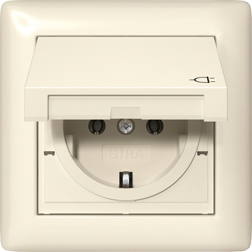 GIRA SCHUKO KD + Set IP44 + Rahmen 1f ST55 cws – 415701