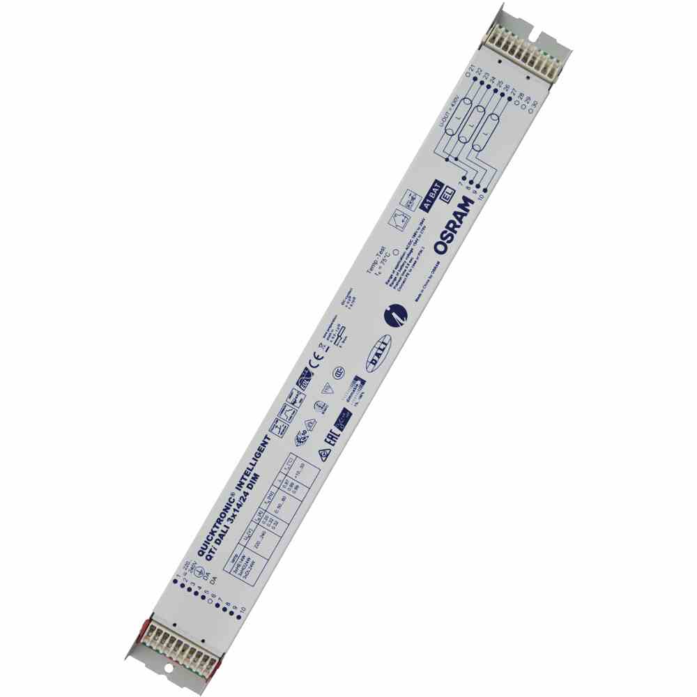 OSRAM QTi DALI 3X14/24 DIM Vorschaltgerät, 3x14-24W, elektronisch, für T5, TC-L, Multiwatt-Ausführung, DALI, 360x40mm – QTIDALI 3X14/24/220-240 DIM UNV1