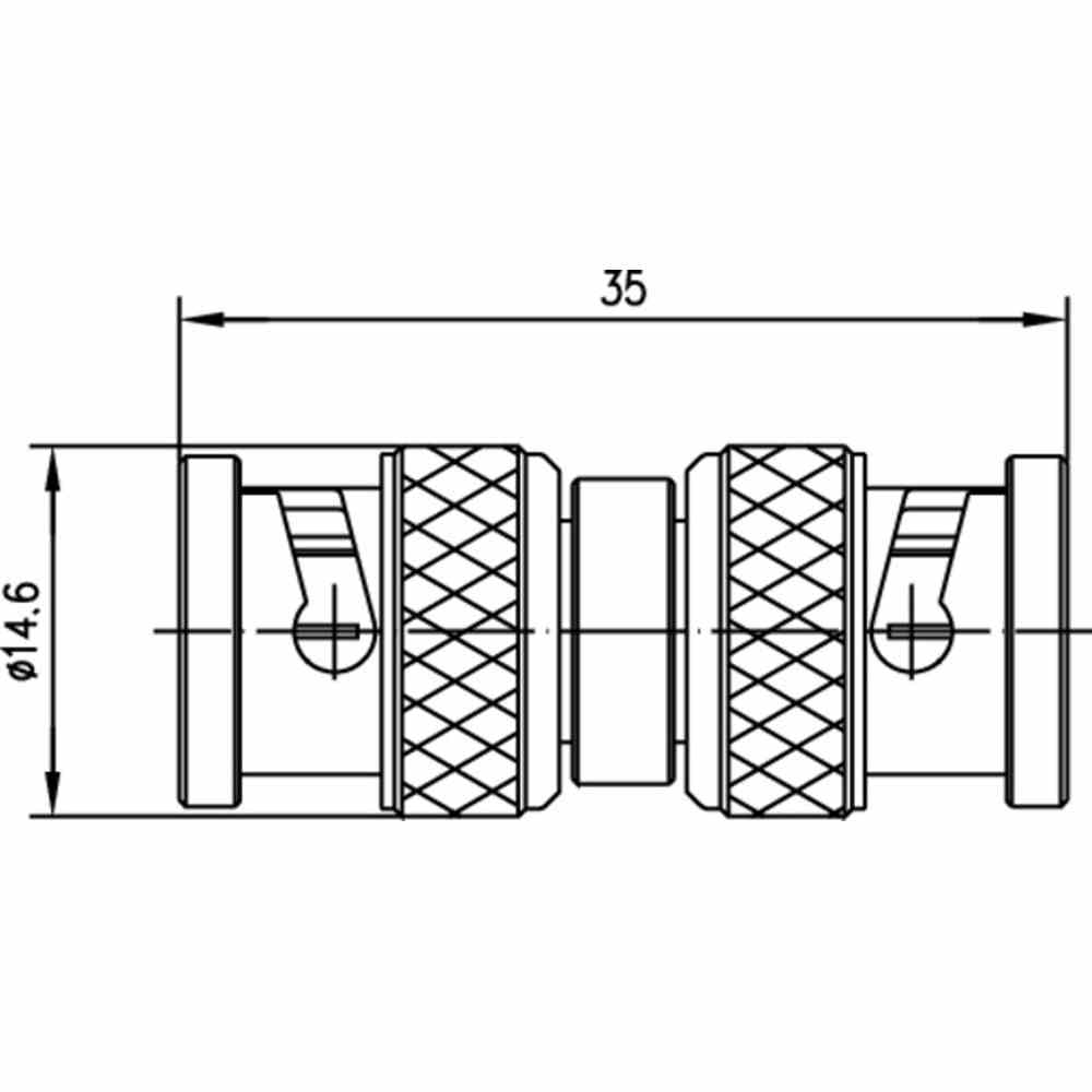 TELEGÄRTNER BNC-Verbindungsstück 75Ohm Sti/Sti – J01005A1230