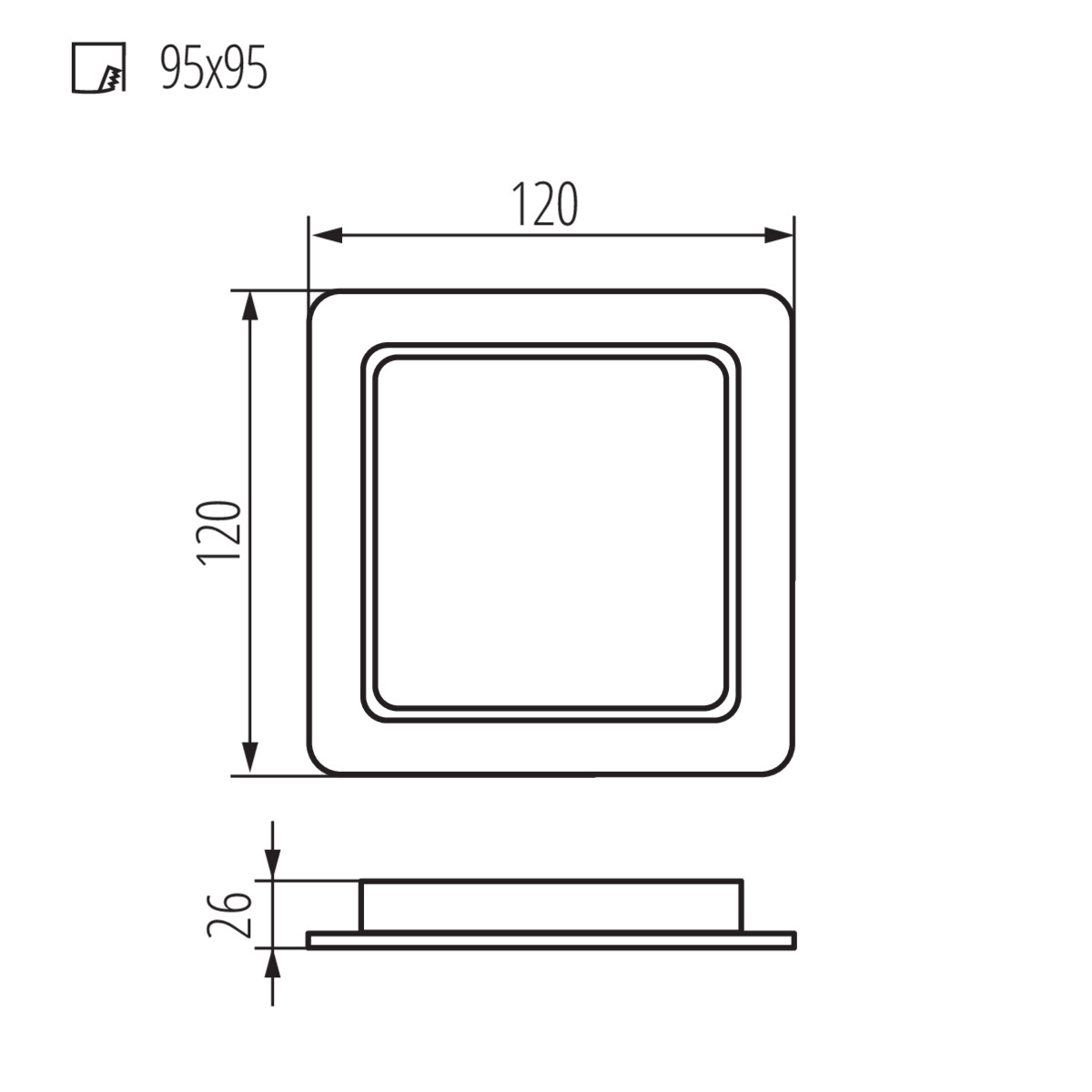 Kanlux TAVO LED DL 9W-NW