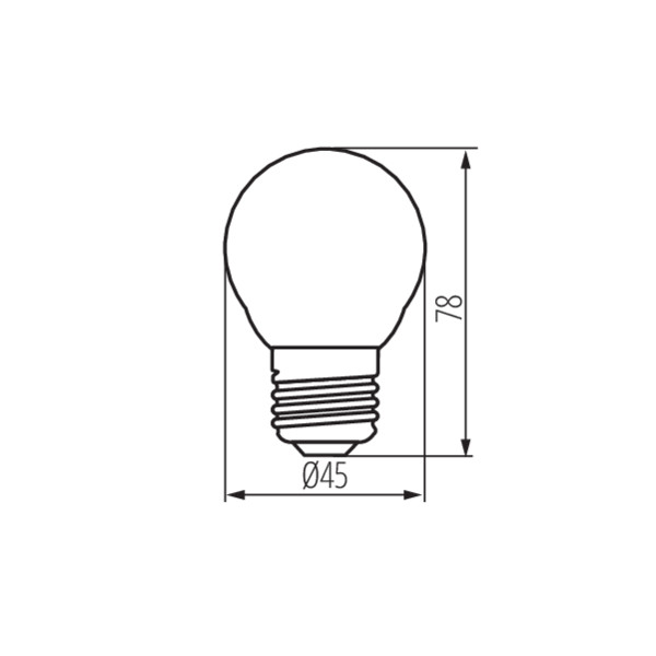 Kanlux XLED G45 E27 6W-WW