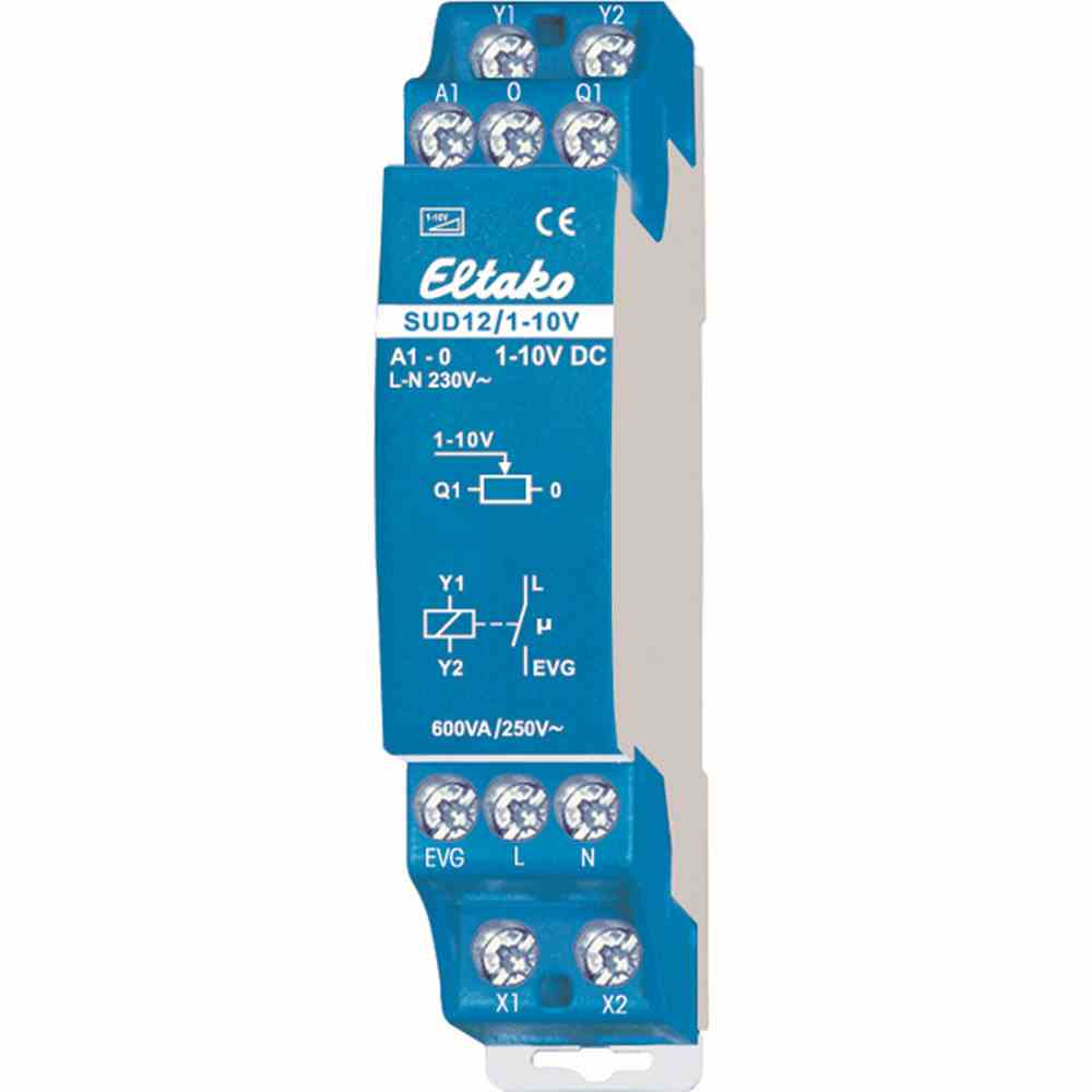 ELTAKO Dimmer, Drehknopf, kapazitive Last, REG – SUD12/1-10V