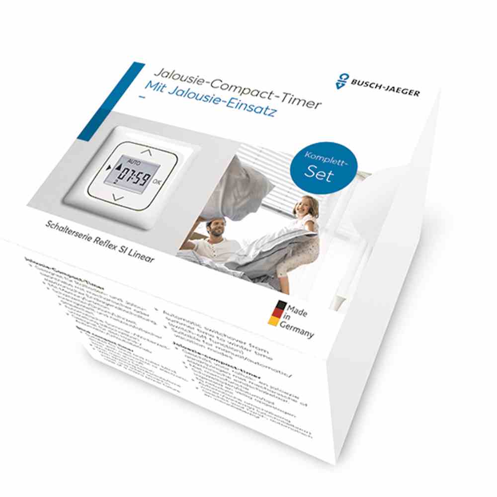 BUSCH-JAEGER Jalousie-Compact-Timer, Komplettset, 2 Schließer, 230V, 50Hz, Reflex-SI – 6422 UJ-214