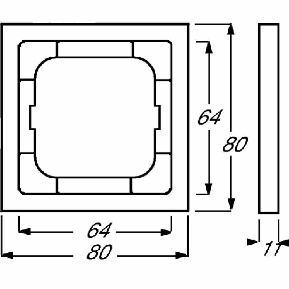 BUSCH-JAEGER PUR EDELSTAHL Rahmen, 1f, edelstahl, matt, Metall, geeignet für Geräteeinbaukanal, geeignet für Unterputz-Installation, Edelstahl