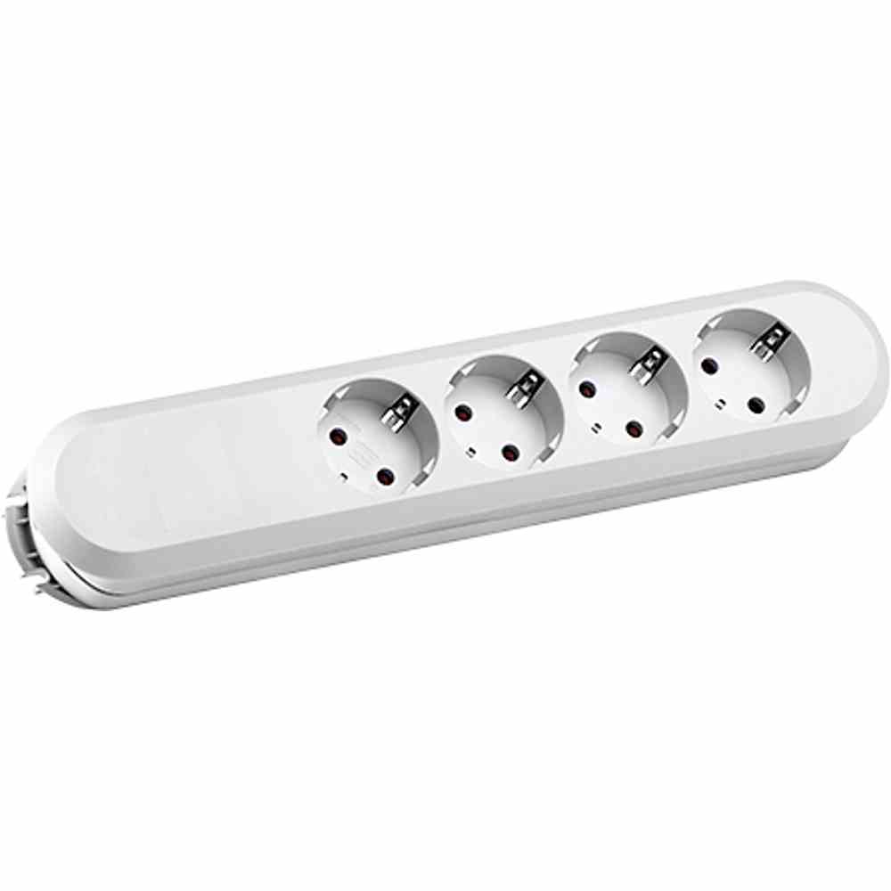 BACHMANN Steckdosenleiste, 4f, weiß, 35°, IP20, 1,5mm² – 381.223K