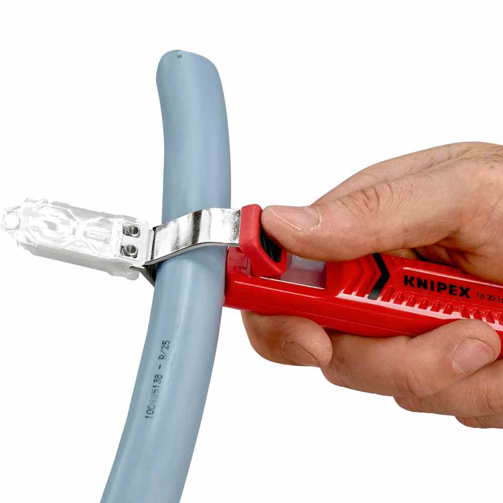 KNIPEX Kabelmesser, ohne Klinge, Hakenform, Kunststoff