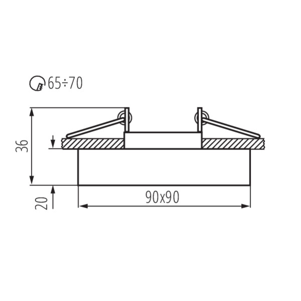 Kanlux MORTA B CT-DSL50-B