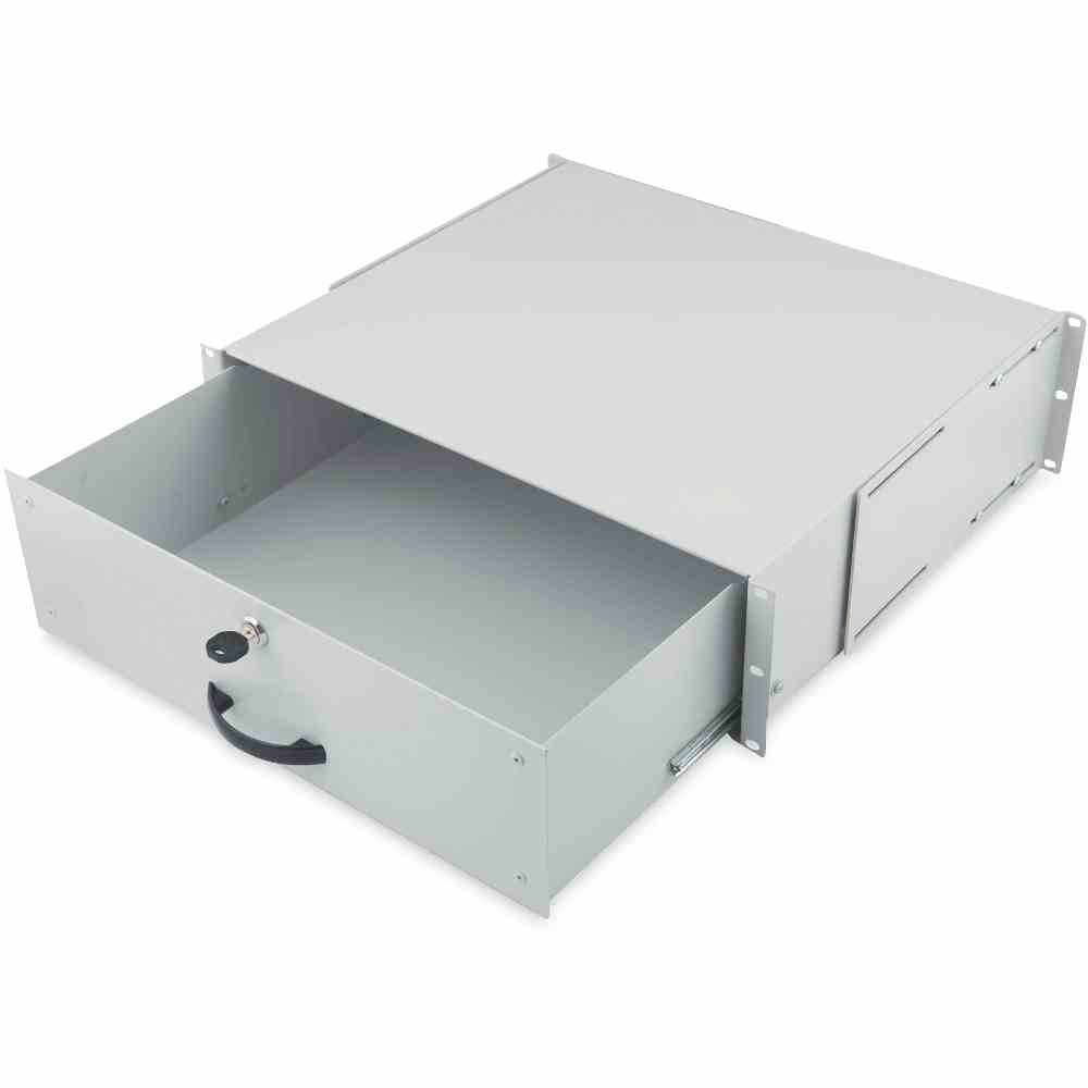 DIGITUS 3HE abschließbare Schublade Farbe Grau RAL7035 – DN-19 KEY-3U DIGITUS 3HE abschließbare Schublade Farbe Grau RAL7035 – DN-19 KEY-3U