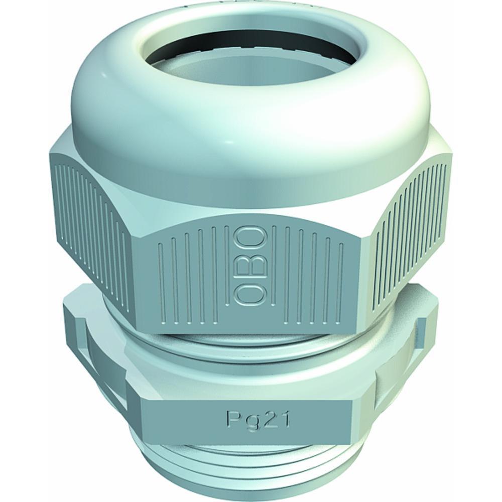 OBO BETTERMANN Kabelverschraubung PG16, PA, lichtgrau RAL 7035 Grau RAL7035 – V-TEC PG16 LGR