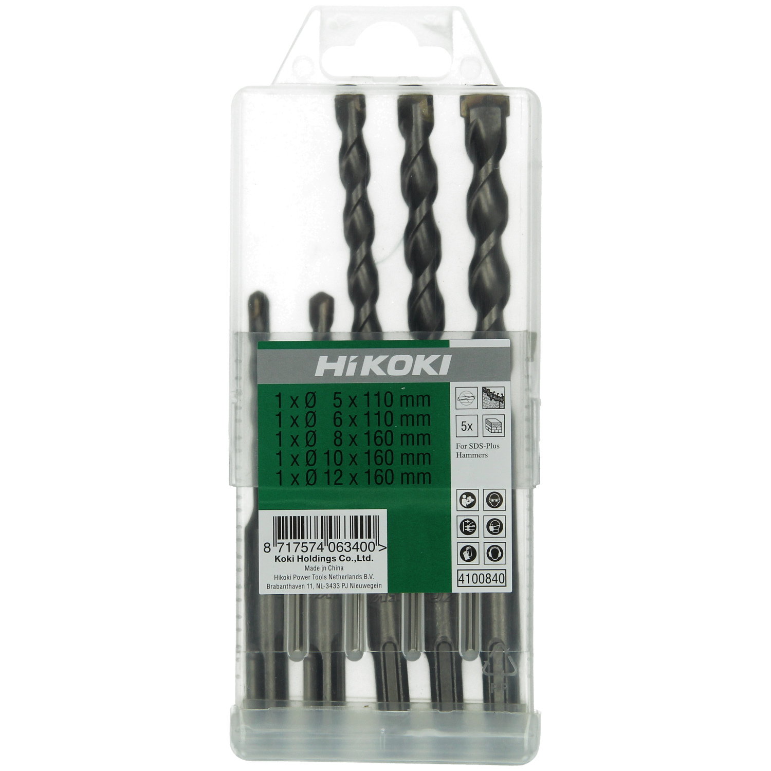 HiKOKI HM-Bohrer SDS-Plus 5tlg. Kassette