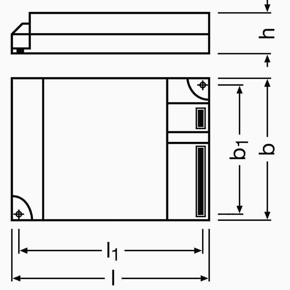 OSRAM QTi DALI-T/E 2X18...42 DIM Vorschaltgerät, 2x18-42W, elektronisch, TC-DEL, TC-TEL, Multiwatt-Ausführung, DALI, 123x79mm