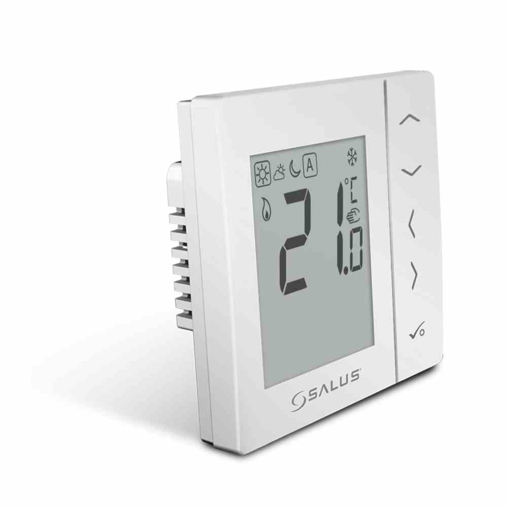 SALUS Raumthermostat digital 230V VS35W unter Putz pw – VS35W (Weiß)