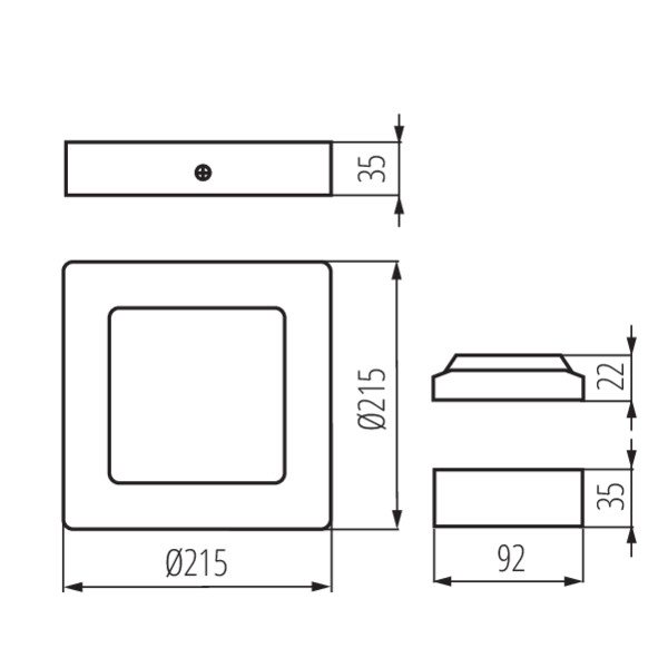 Kanlux KANTI V2LED 18W-NW-SN