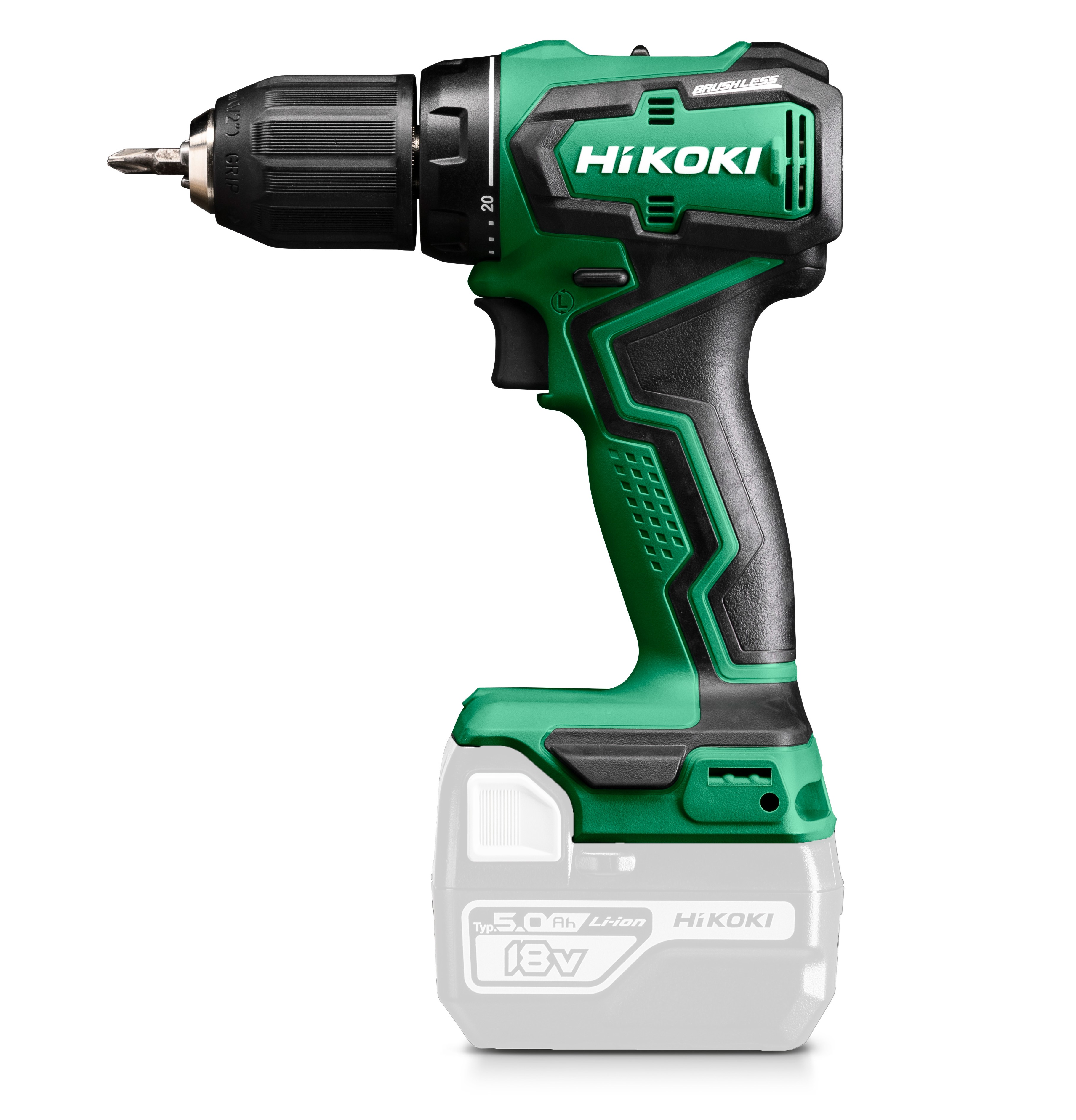 HiKOKI DS18DD(Basic) (Karton) Akku Bohrschraube HiKOKI DS18DD (Basic) (HSC II) Akku Bohrschrauber 26/55Nm 13mm