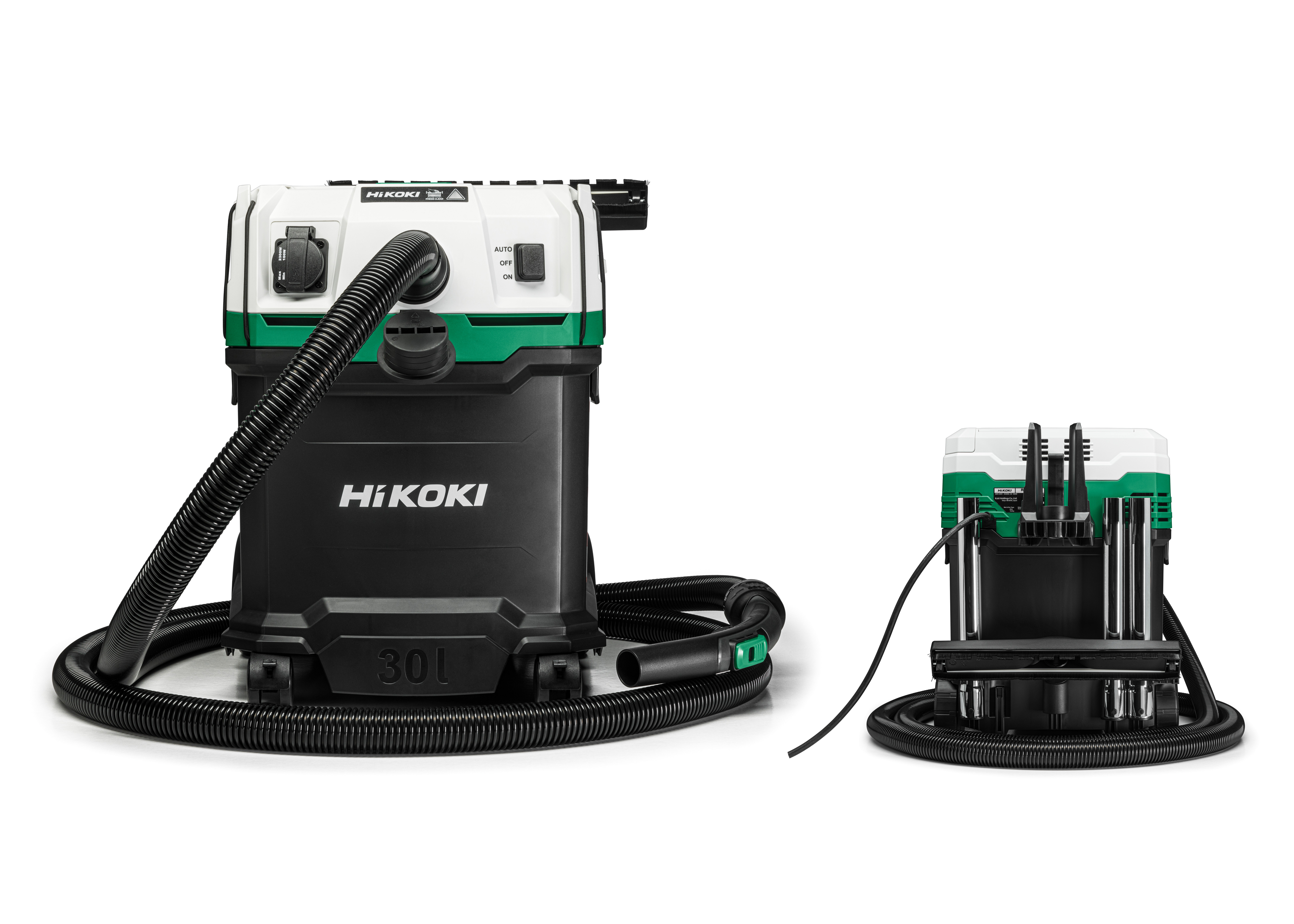 HiKOKI RP300YM (Karton) (30 Liter, M-Klasse)  Nass- und Trockensauger 10,8 Kg Ein- /Ausschaltautomatik für Werkzeuge 1200W antistatischer Saugschlauch