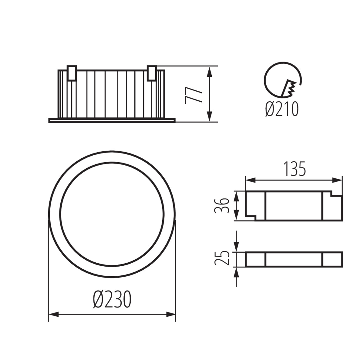 Kanlux TIBERI PRO 40W-940-B (35675)