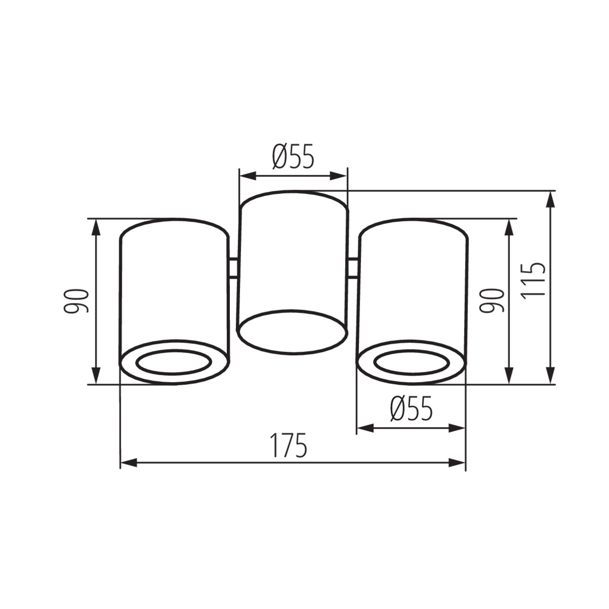 Kanlux BLURRO 2xGU10 CO-B