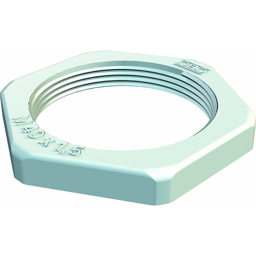 OBO BETTERMANN Gegenmutter M20, PS, lichtgrau RAL 7035 halogenfrei, 116/M20 OBO BETTERMANN Gegenmutter M20, PS, lichtgrau RAL 7035 halogenfrei, 116/M20