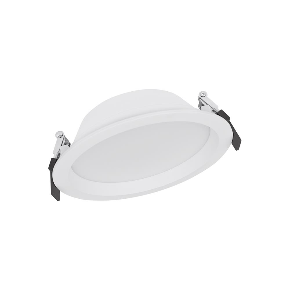 LEDVANCE ALU LED-Einbaustrahler, 14W, Konverter, 1LED, 3000K, 1190lm, Kunststoff, IP44 extrem breitstrahlend >80°, Ø160x52mm –