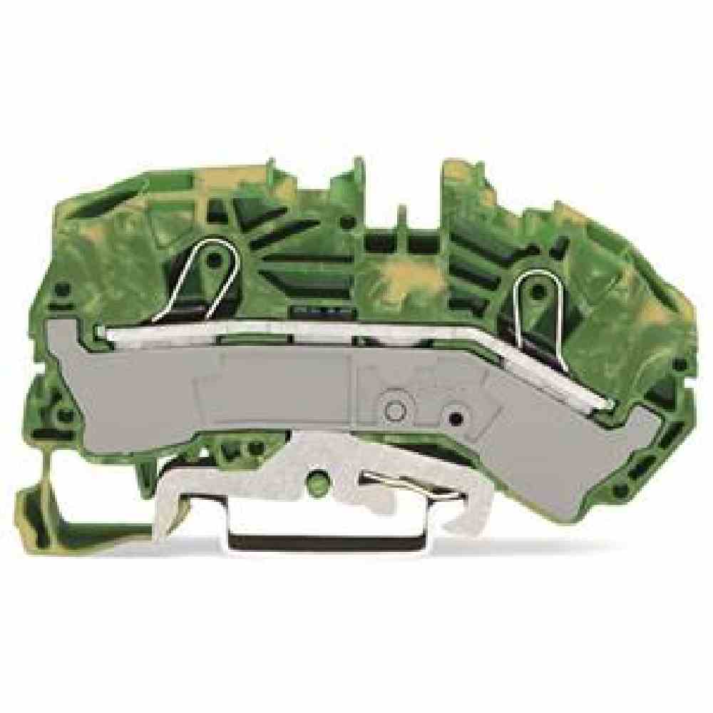 WAGO Schutzleiter-Reihenklemme, 0,5-25mm², grün/gelb, 1Etage, Abschlussplatte erforderlich, PEN-Funktion möglich, Hutschiene 35mm WAGO Schutzleiter-Reihenklemme, 0,5-25mm², grün/gelb, 1Etage, Abschlussplatte erforderlich, PEN-Funktion möglich, Hutschiene 35mm