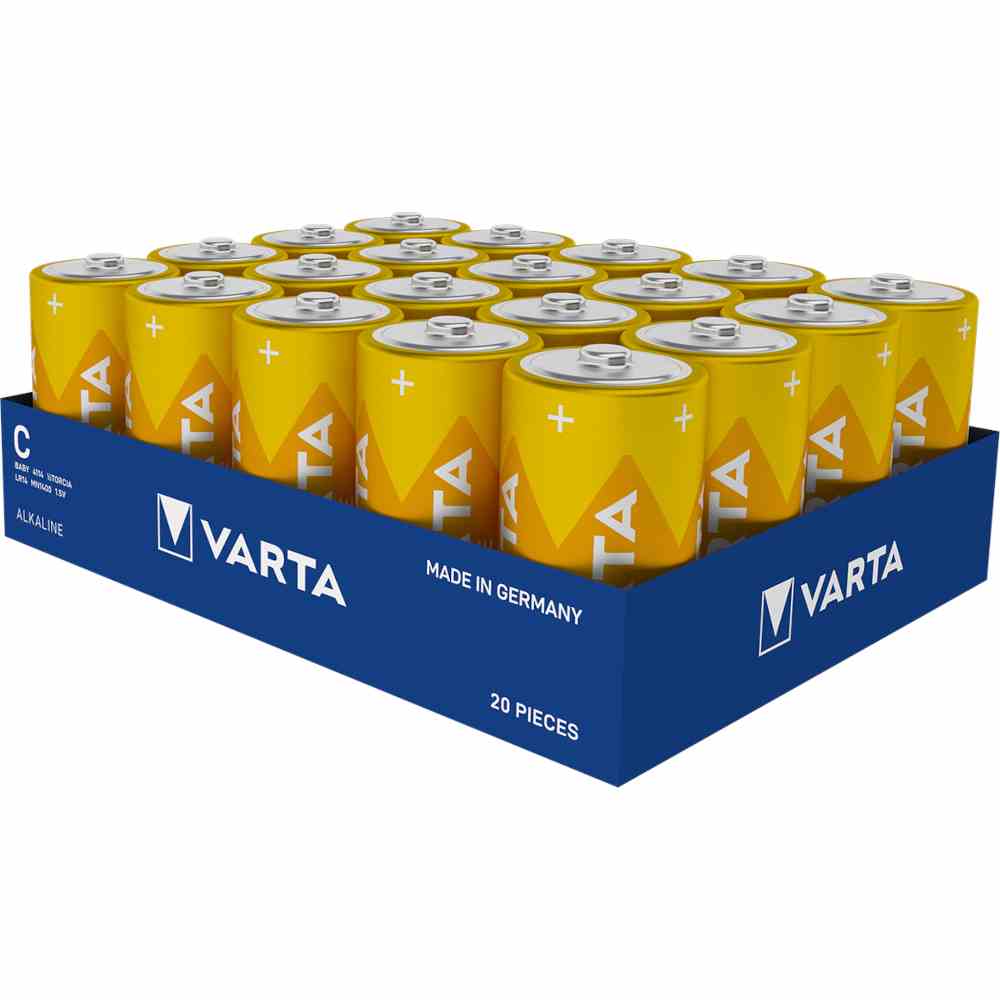 VARTA Baby Batterie (C/AM2), 1,5V, LR14, Alkali-Mangan, 7600mAh, Ø26,2x50mm, LONGLIFE, VE = 1 Stück – 4114