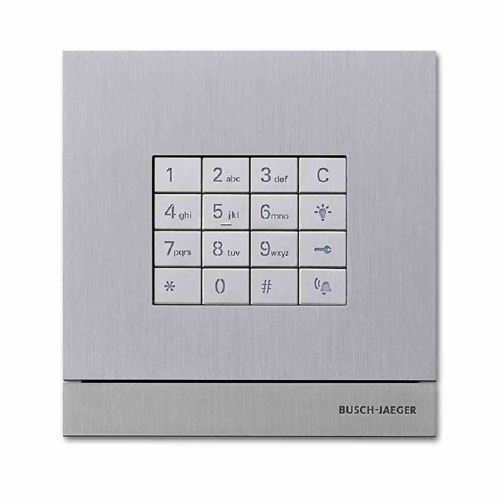 BUSCH-JAEGER Zugangsmodul, Bus-System, edelstahl, mit Codeschloss, 135x139x29mm – 83100/71-660