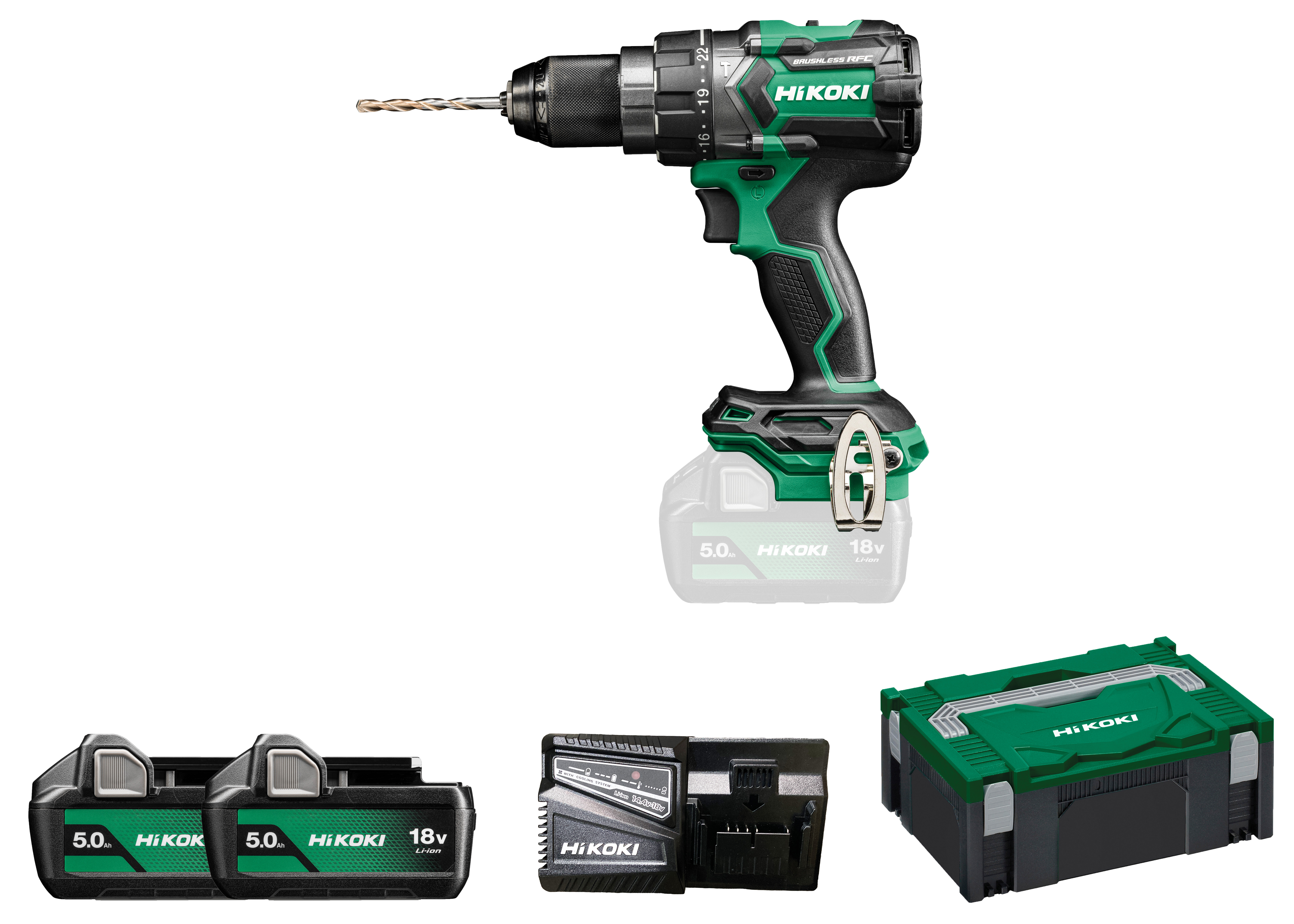 HiKOKI DV18DC(5.0) (HSC II) Akku Schlagbohrschrauber 70/140Nm 13mm