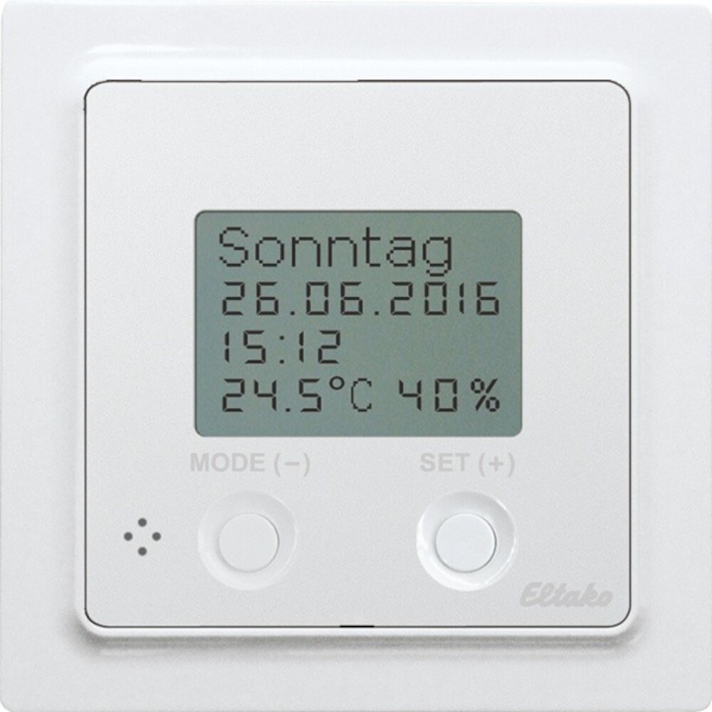 ELTAKO Uhrenthermostat digital IP20 reinweiß 230V – FUTH55ED230VWG