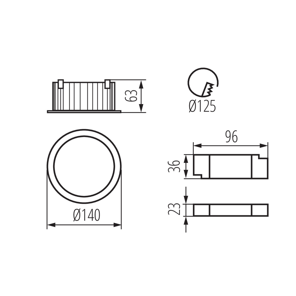 Kanlux TIBERI PRO 20W-940-B (35671)