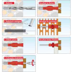 Tox Allzweckdübel TRI 8/51 Universaldübel, Ø8x51mm, Kunststoff, Polyethylen (PE), 60mm, Ø5-6mm, geeignet für Gasbeton Tox Allzweckdübel TRI 8/51 Universaldübel, Ø8x51mm, Kunststoff, Polyethylen (PE), 60mm, Ø5-6mm, geeignet für Gasbeton