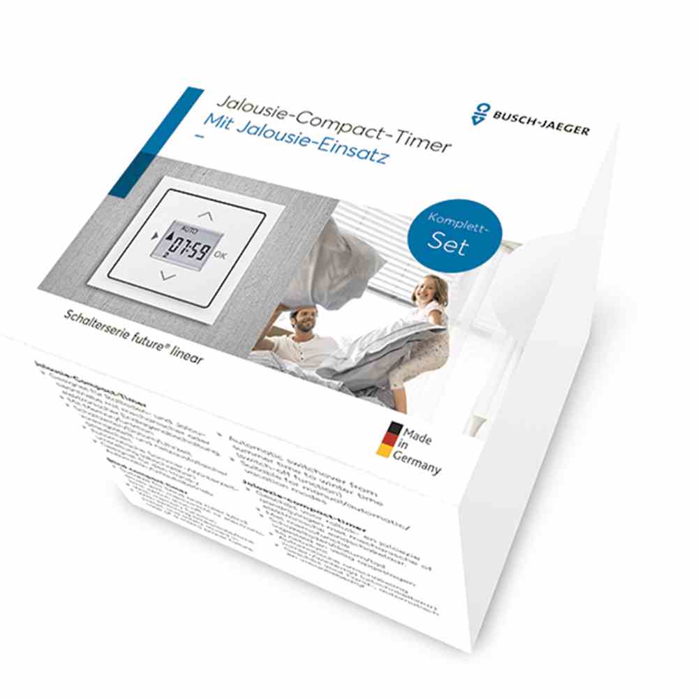 BUSCH-JAEGER Jalousie-Compact-Timer, Komplettset, 2 Schließer, 230V, 50Hz, Future linear – 6422 UJ-84