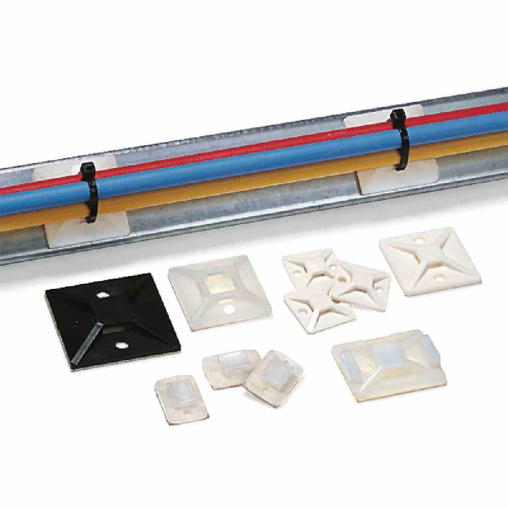 HELLERMANN TYTON Befestigungssockel, Kunststoff, weiß, 10mm, 37,7x37,7x6,9mm, kleben und schrauben, Polyamid PA, Ø4,7mm, -40-85°C – MB5A PA66 WH 100 HELLERMANN TYTON Befestigungssockel, Kunststoff, weiß, 10mm, 37,7x37,7x6,9mm, kleben und schrauben, Polyamid PA, Ø4,7mm, -40-85°C – MB5A PA66 WH 100