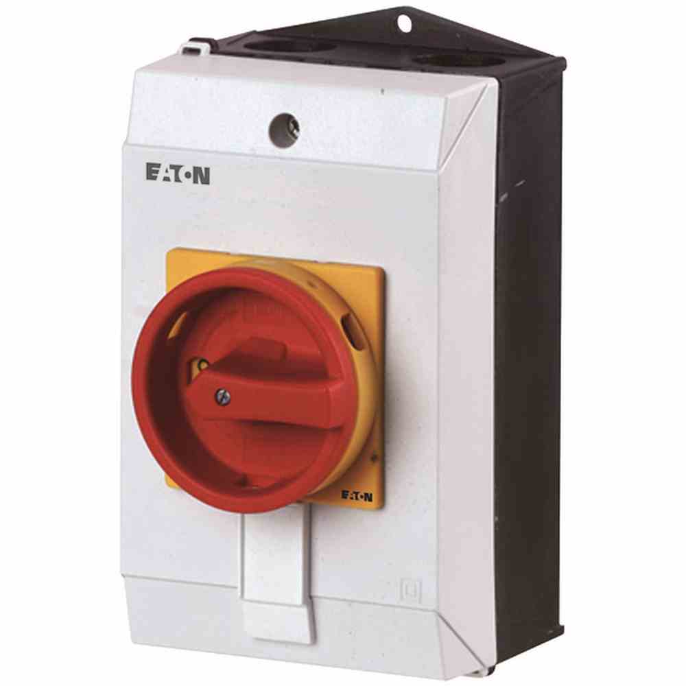 EATON T0-4-15682/I1/SVB Hauptschalter, 6-polig + 1 Schließer + 1 Öffner, 20 A, NOT-AUS-Funktion, 90 °, abschließbar in 0-Stellung, Aufbau – T0-4-15682/I1/SVB