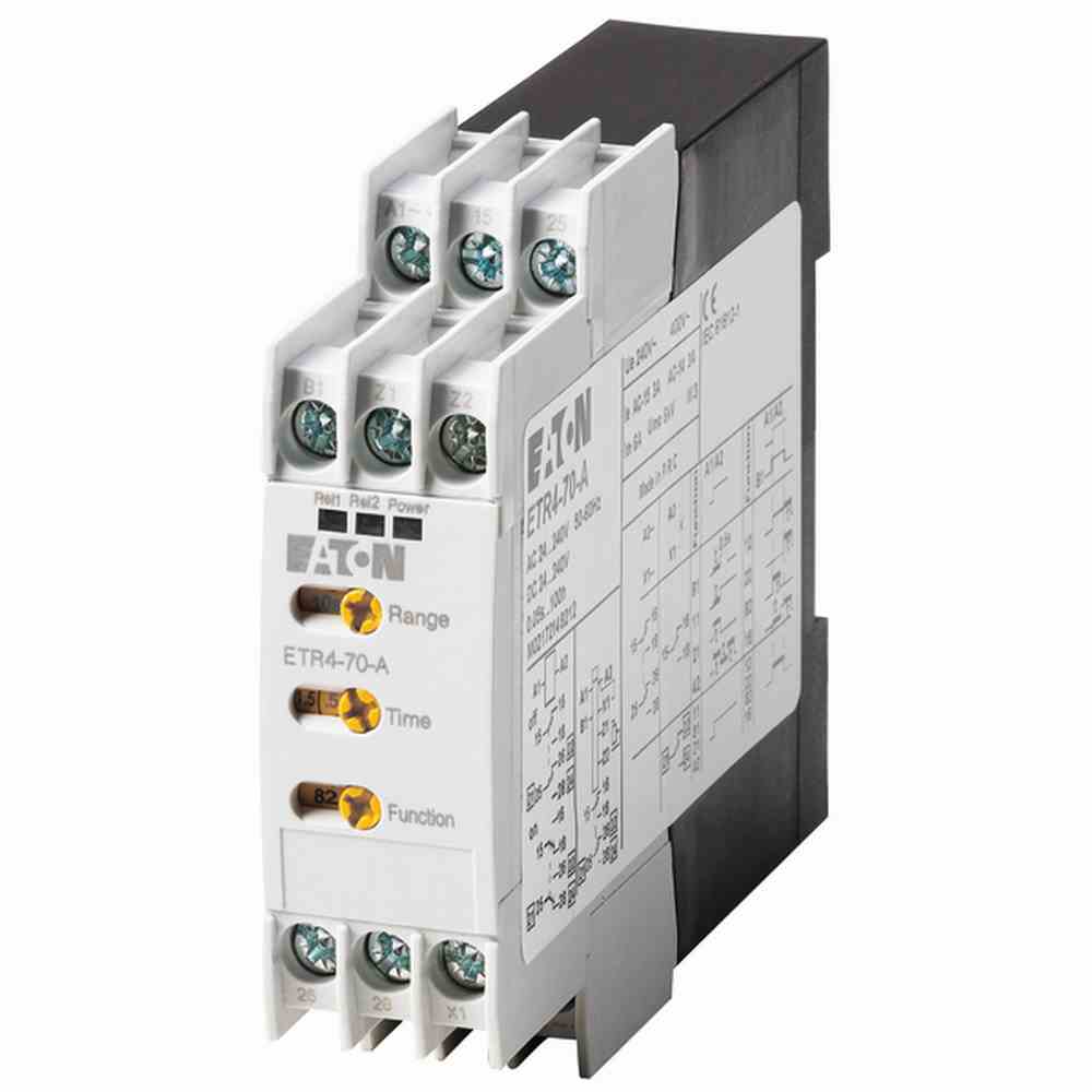 EATON ETR4-70-A Zeitrelais, 2 W, 0,05 s - 100 h, Multifunktion, 24 - 240 V AC/DC, Potentiometeranschluss