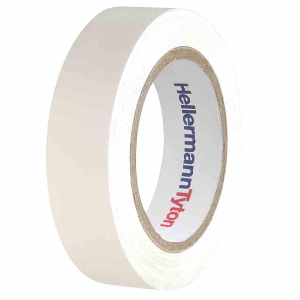 HELLERMANN TYTON Isolierband, PVC, 15mm, 10m, weiß, UV-beständig, 105°C, 0,15mm, Selbstverlöschend