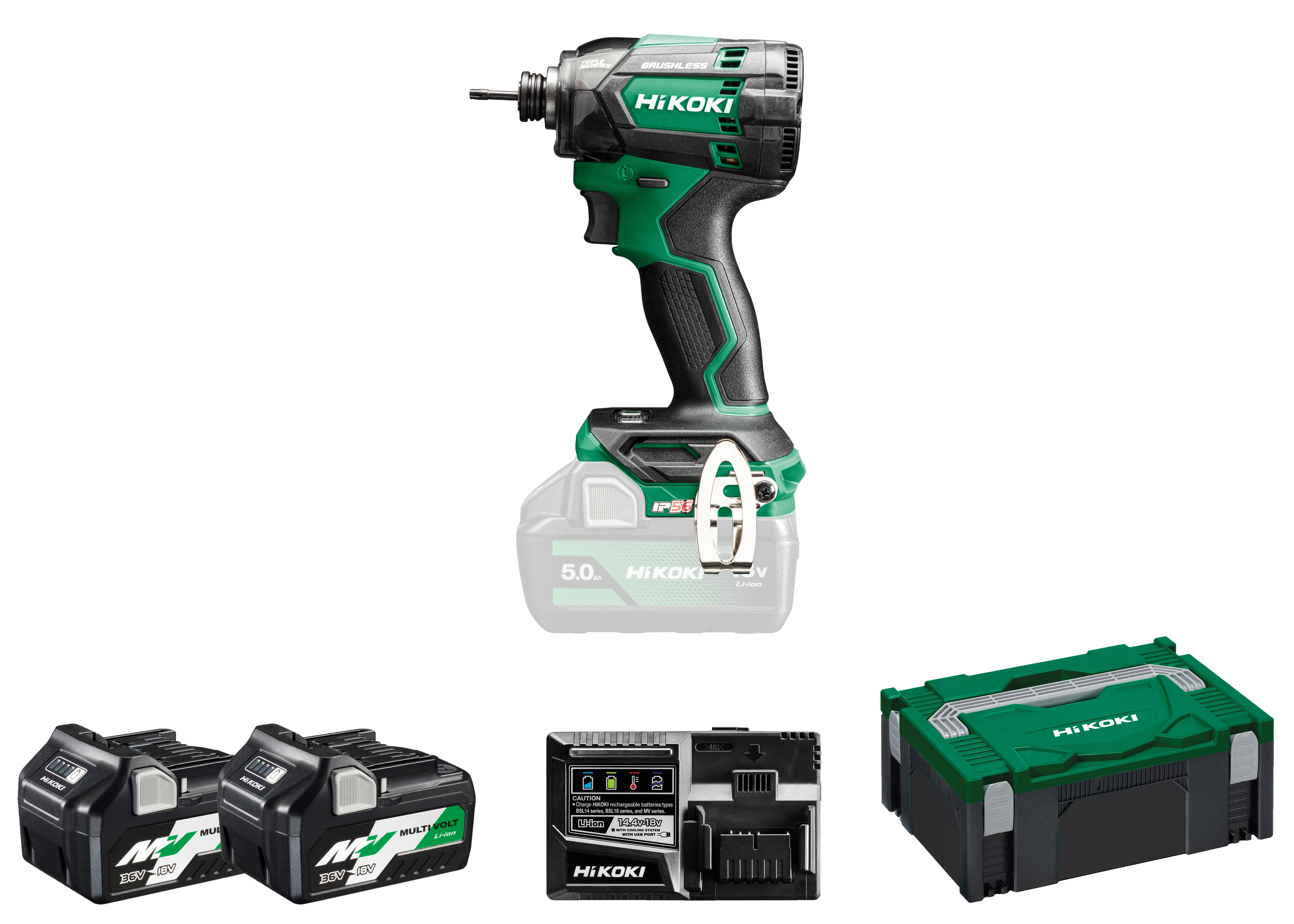 HiKOKI WH18DC(5.0 MV) (HSC II) Akku Schlagschrauber 210 Nm 1/4 "