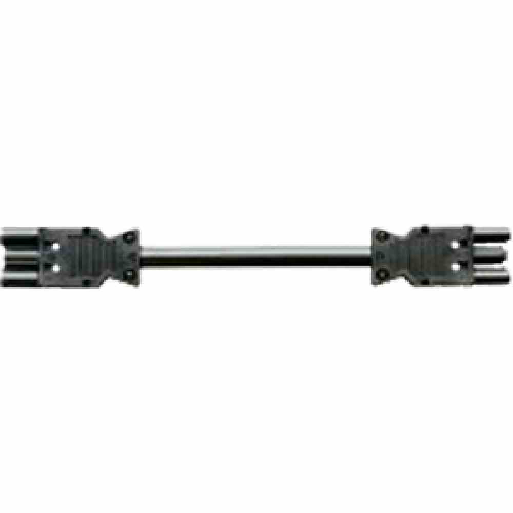 BACHMANN Verbindungsleitung, H05VV-F, 3x1,5mm², L300mm, schwarz, Stecker, Buchse, 16A – 375.050