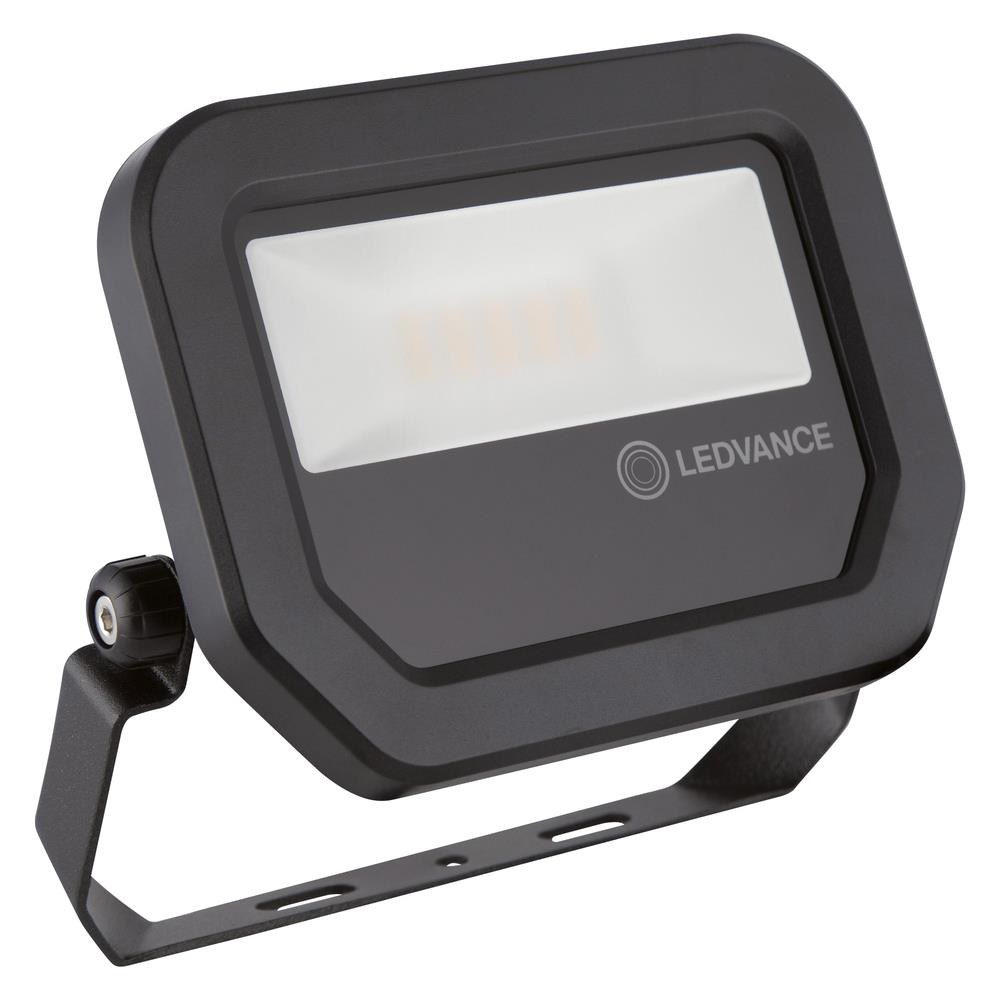 LEDVANCE Floodlight LED-Anbaustrahler, 10W, Konverter, 1LED, 4000K, weiß, 1200lm, Aluminium, IP65, schwarz, –