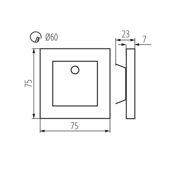 Kanlux APUS LED PIR WW   0,8W 12 DC